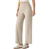 imageG4Free Ribbed Ankle Pants for Women 78 Length Wide Leg Yoga Pants with Pockets Casual TravelLight Khaki