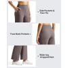imageG4Free Ribbed Ankle Pants for Women 78 Length Wide Leg Yoga Pants with Pockets Casual TravelTaupe