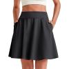 imageG4Free 20 Knee Length Tennis Skirts for Women High Waisted Golf Skorts Soft Athletic Builtin Shorts 3 PocketsBlack