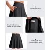 imageG4Free 20 Knee Length Tennis Skirts for Women High Waisted Golf Skorts Soft Athletic Builtin Shorts 3 PocketsBlack