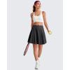 imageG4Free 20 Knee Length Tennis Skirts for Women High Waisted Golf Skorts Soft Athletic Builtin Shorts 3 PocketsBlack