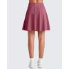 imageG4Free 20 Knee Length Tennis Skirts for Women High Waisted Golf Skorts Soft Athletic Builtin Shorts 3 PocketsDark Burgundy