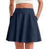 imageG4Free 20 Knee Length Tennis Skirts for Women High Waisted Golf Skorts Soft Athletic Builtin Shorts 3 PocketsDark Navy
