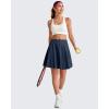 imageG4Free 20 Knee Length Tennis Skirts for Women High Waisted Golf Skorts Soft Athletic Builtin Shorts 3 PocketsDark Navy