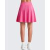 imageG4Free 20 Knee Length Tennis Skirts for Women High Waisted Golf Skorts Soft Athletic Builtin Shorts 3 PocketsRose Pink