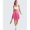 imageG4Free 20 Knee Length Tennis Skirts for Women High Waisted Golf Skorts Soft Athletic Builtin Shorts 3 PocketsRose Pink