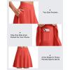 imageG4Free 20 Knee Length Tennis Skirts for Women High Waisted Golf Skorts Soft Athletic Builtin Shorts 3 PocketsRust Orange