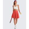 imageG4Free 20 Knee Length Tennis Skirts for Women High Waisted Golf Skorts Soft Athletic Builtin Shorts 3 PocketsRust Orange