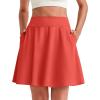 imageG4Free 20 Knee Length Tennis Skirts for Women High Waisted Golf Skorts Soft Athletic Builtin Shorts 3 PocketsRust Orange