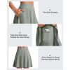 imageG4Free 20 Knee Length Tennis Skirts for Women High Waisted Golf Skorts Soft Athletic Builtin Shorts 3 PocketsSmoky Green