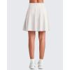 imageG4Free 20 Knee Length Tennis Skirts for Women High Waisted Golf Skorts Soft Athletic Builtin Shorts 3 PocketsWhite