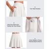 imageG4Free 20 Knee Length Tennis Skirts for Women High Waisted Golf Skorts Soft Athletic Builtin Shorts 3 PocketsWhite