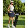 imageG4Free A Line Golf Skirts for Women 15 Elastic High Waisted Tennis Skorts Soft Casual Athletic Inner Shorts 4 PocketsDark Navy