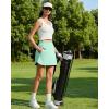 imageG4Free A Line Golf Skirts for Women 15 Elastic High Waisted Tennis Skorts Soft Casual Athletic Inner Shorts 4 PocketsMint