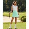 imageG4Free A Line Golf Skirts for Women 15 Elastic High Waisted Tennis Skorts Soft Casual Athletic Inner Shorts 4 PocketsMint