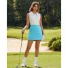 imageG4Free A Line Golf Skirts for Women 15 Elastic High Waisted Tennis Skorts Soft Casual Athletic Inner Shorts 4 PocketsSky Blue