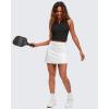 imageG4Free BareFeel Tennis Yoga Tank Tops Half Zip Workout Athletic Sleeveless Athleisure Tanks High Neck Gym Golf Slim FitBlack