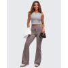 imageG4Free BareFeel Tennis Yoga Tank Tops Half Zip Workout Athletic Sleeveless Athleisure Tanks High Neck Gym Golf Slim FitChime Gray