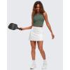 imageG4Free BareFeel Tennis Yoga Tank Tops Half Zip Workout Athletic Sleeveless Athleisure Tanks High Neck Gym Golf Slim FitGray Sage