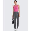 imageG4Free BareFeel Tennis Yoga Tank Tops Half Zip Workout Athletic Sleeveless Athleisure Tanks High Neck Gym Golf Slim FitHot Pink