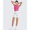 imageG4Free BareFeel Tennis Yoga Tank Tops Half Zip Workout Athletic Sleeveless Athleisure Tanks High Neck Gym Golf Slim FitHot Pink