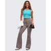 imageG4Free BareFeel Tennis Yoga Tank Tops Half Zip Workout Athletic Sleeveless Athleisure Tanks High Neck Gym Golf Slim FitSky Blue