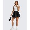 imageG4Free Chillwhisp Bubble Tennis Skirts for Women  14 Mini Athletic Ruffled Hem Casual Skorts Inner Shorts with 3 PocketsBlack