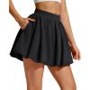 imageG4Free Chillwhisp Bubble Tennis Skirts for Women  14 Mini Athletic Ruffled Hem Casual Skorts Inner Shorts with 3 PocketsBlack