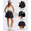 imageG4Free Chillwhisp Bubble Tennis Skirts for Women  14 Mini Athletic Ruffled Hem Casual Skorts Inner Shorts with 3 PocketsBlack