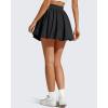 imageG4Free Chillwhisp Bubble Tennis Skirts for Women  14 Mini Athletic Ruffled Hem Casual Skorts Inner Shorts with 3 PocketsBlack