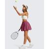 imageG4Free Chillwhisp Bubble Tennis Skirts for Women  14 Mini Athletic Ruffled Hem Casual Skorts Inner Shorts with 3 PocketsDark Burgundy