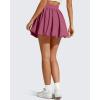 imageG4Free Chillwhisp Bubble Tennis Skirts for Women  14 Mini Athletic Ruffled Hem Casual Skorts Inner Shorts with 3 PocketsDark Burgundy