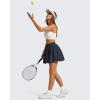 imageG4Free Chillwhisp Bubble Tennis Skirts for Women  14 Mini Athletic Ruffled Hem Casual Skorts Inner Shorts with 3 PocketsDark Navy