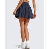 imageG4Free Chillwhisp Bubble Tennis Skirts for Women  14 Mini Athletic Ruffled Hem Casual Skorts Inner Shorts with 3 PocketsDark Navy