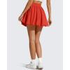 imageG4Free Chillwhisp Bubble Tennis Skirts for Women  14 Mini Athletic Ruffled Hem Casual Skorts Inner Shorts with 3 PocketsRust Orange