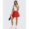 imageG4Free Chillwhisp Bubble Tennis Skirts for Women  14 Mini Athletic Ruffled Hem Casual Skorts Inner Shorts with 3 PocketsRust Orange
