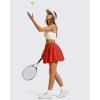 imageG4Free Chillwhisp Bubble Tennis Skirts for Women  14 Mini Athletic Ruffled Hem Casual Skorts Inner Shorts with 3 PocketsRust Orange