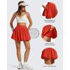 imageG4Free Chillwhisp Bubble Tennis Skirts for Women  14 Mini Athletic Ruffled Hem Casual Skorts Inner Shorts with 3 PocketsRust Orange