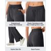 imageG4Free Chillwhisp Lightweight Drawstring Wide Leg Pants Womens Side Slit Flowy Travel Beach Pants SummerBlack