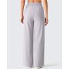 imageG4Free Chillwhisp Lightweight Drawstring Wide Leg Pants Womens Side Slit Flowy Travel Beach Pants SummerChime Gray