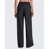 imageG4Free Chillwhisp Lightweight Flowy Wide Leg Pants Women Elastic Waist Palazzo Pants Summer Beach VacationBlack