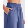 imageG4Free Chillwhisp Lightweight Flowy Wide Leg Pants Women Elastic Waist Palazzo Pants Summer Beach VacationDusky Purple