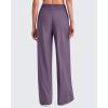 imageG4Free Chillwhisp Lightweight Flowy Wide Leg Pants Women Elastic Waist Palazzo Pants Summer Beach VacationGrape Purple