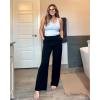 imageG4Free Chillwhisp Lightweight Wide Leg Pants Women Front Seam Elastic Waist Flowy Palazzo Pants SummerBlack