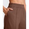 imageG4Free Chillwhisp Lightweight Wide Leg Pants Women Front Seam Elastic Waist Flowy Palazzo Pants SummerCoffee Brown