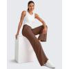 imageG4Free Chillwhisp Lightweight Wide Leg Pants Women Front Seam Elastic Waist Flowy Palazzo Pants SummerCoffee Brown