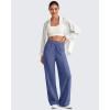 imageG4Free Chillwhisp Lightweight Wide Leg Pants Women Front Seam Elastic Waist Flowy Palazzo Pants SummerDusky Purple