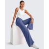imageG4Free Chillwhisp Lightweight Wide Leg Pants Women Front Seam Elastic Waist Flowy Palazzo Pants SummerDusky Purple