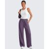 imageG4Free Chillwhisp Lightweight Wide Leg Pants Women Front Seam Elastic Waist Flowy Palazzo Pants SummerGrape Purple