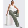 imageG4Free Chillwhisp Lightweight Wide Leg Pants Women Front Seam Elastic Waist Flowy Palazzo Pants SummerGray Olive
